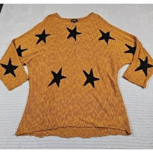 Gigio Sweater Womens Medium Over Sized Star Boho
